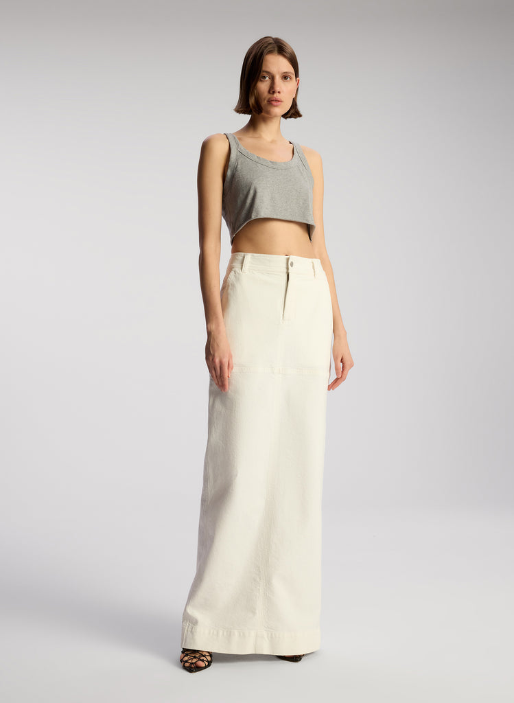 Halsey Cropped Cotton Rib Tank