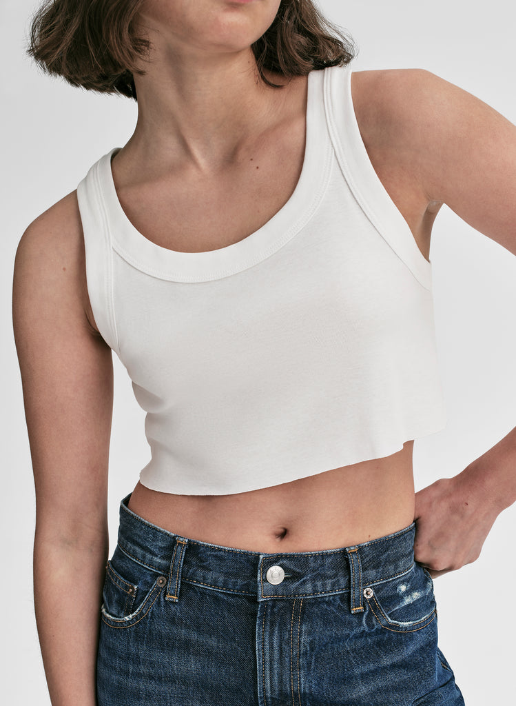 A.L.C. Halsey Cropped Cotton Rib Tank | ALCltd.com