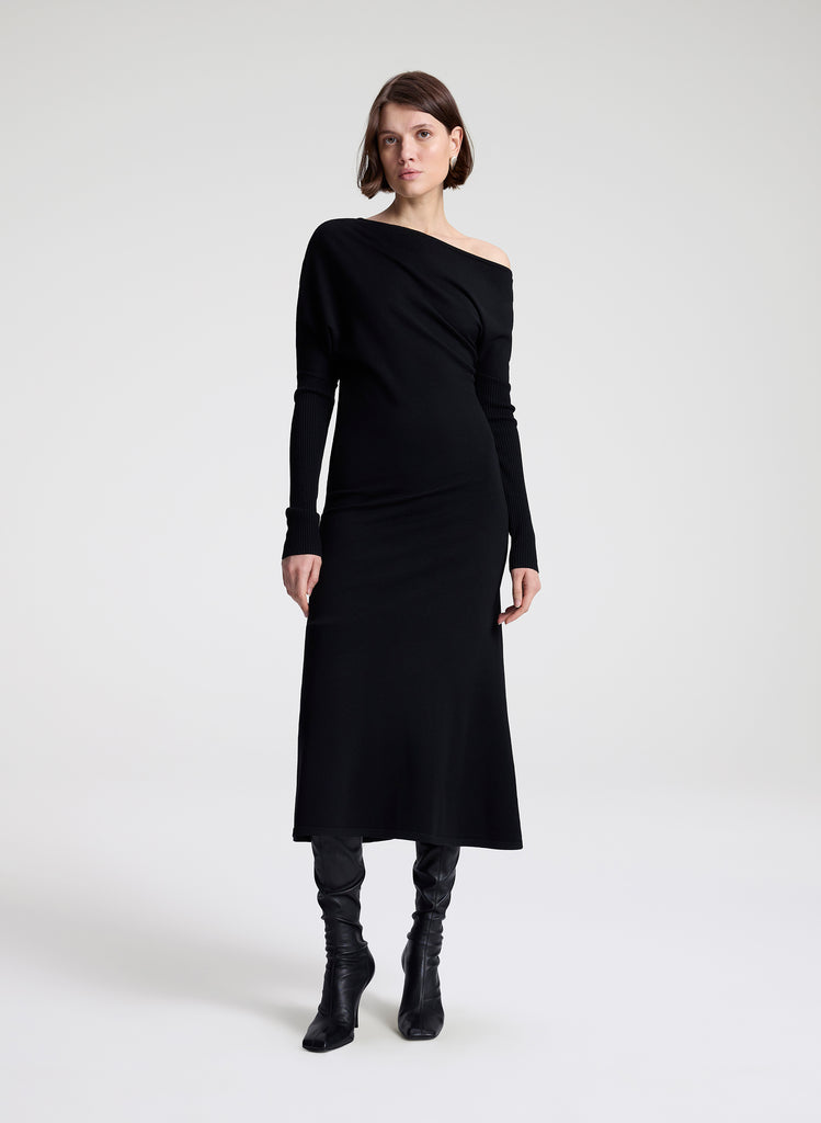 swerve through midi dress A.L.C. Women's Liv Fine Merino Knit Midi Dress in Black, Size XS
