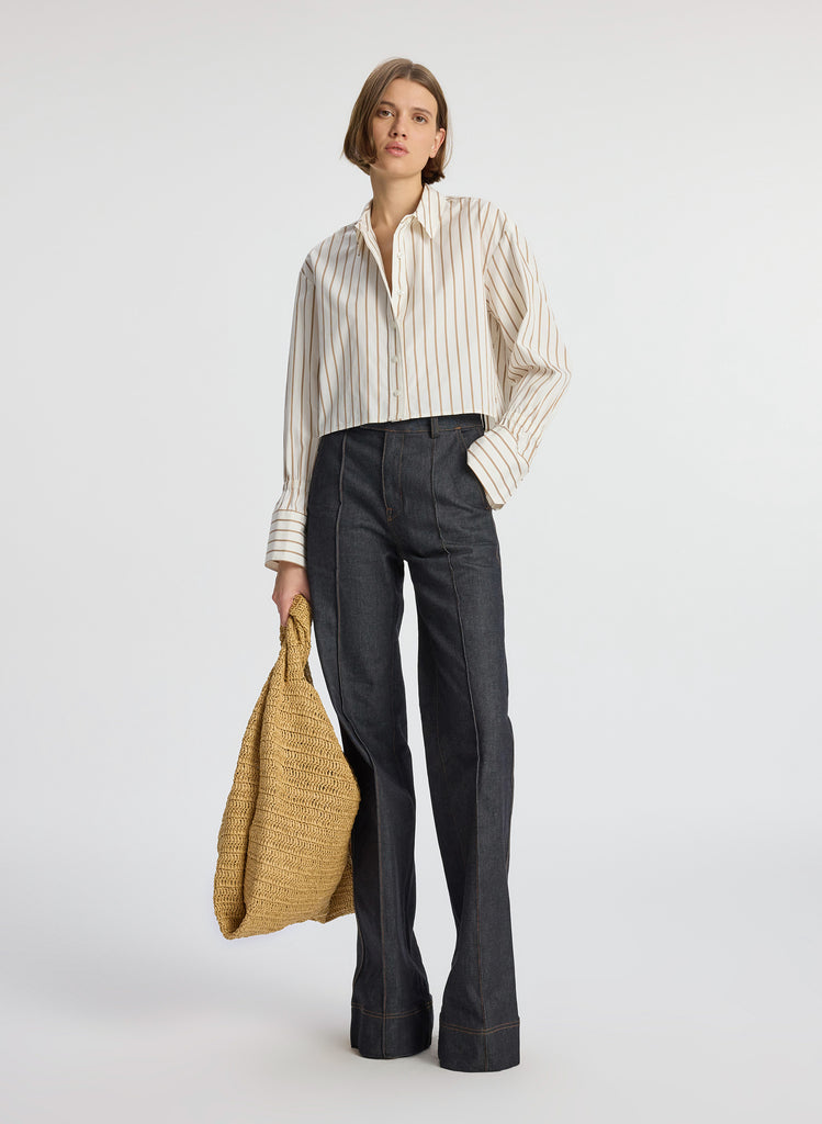 Monica Linen Pants Navy