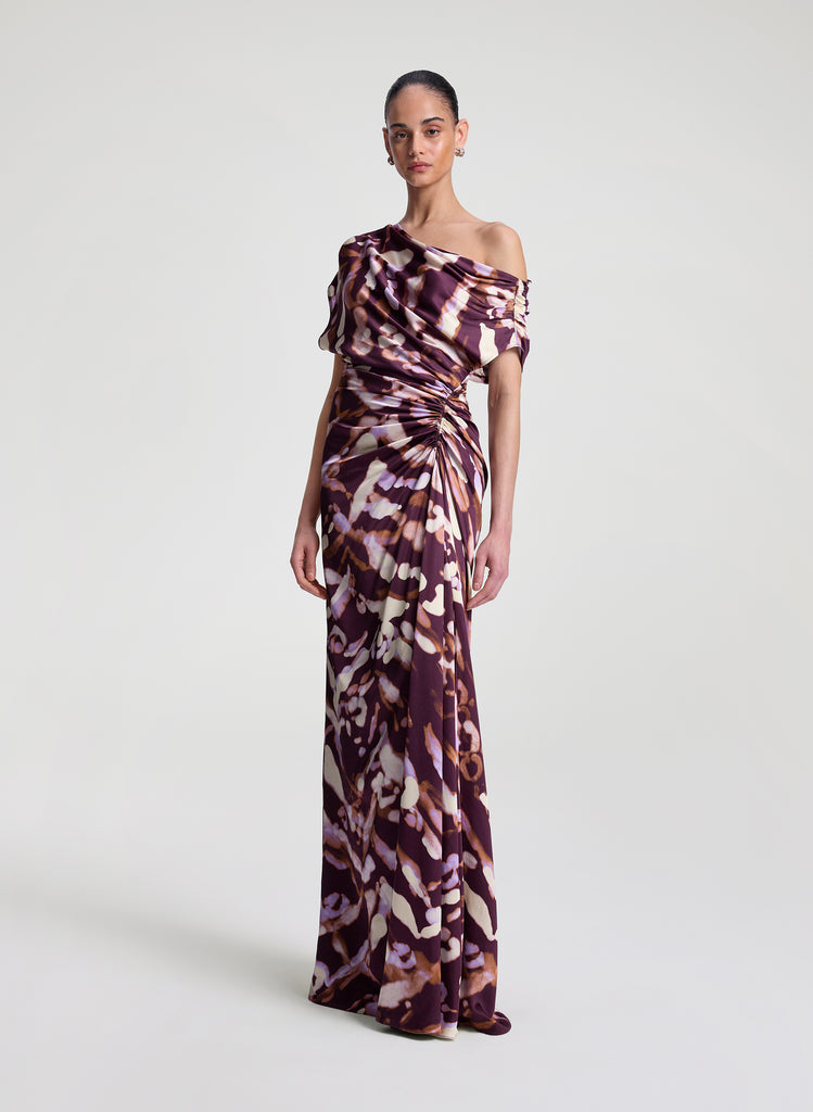 Poppy Satin Gown