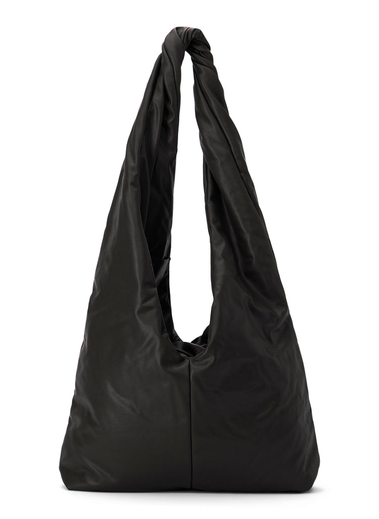 Caviar Leather Hobo Bag Black