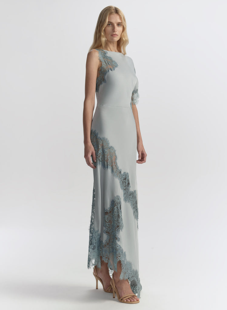 Alessia Textured Satin and Lace Maxi Dress | ALC LTD Alessia Textured Satin and Lace Maxi Dress | ALC LTD