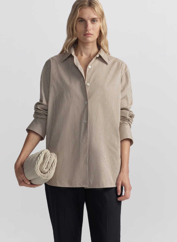 Mason Relaxed Cotton Stripe Shirt | ALC LTD