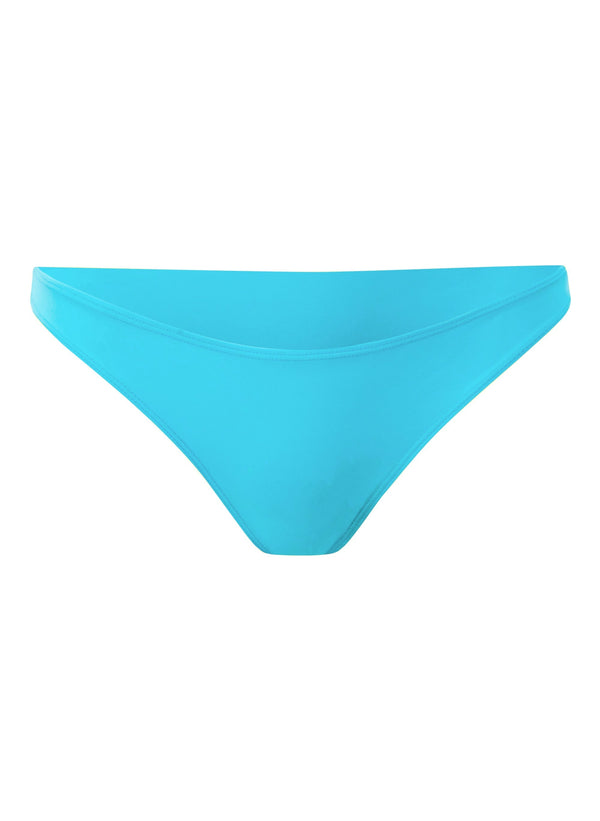 flatlay of aqua bikini bottom