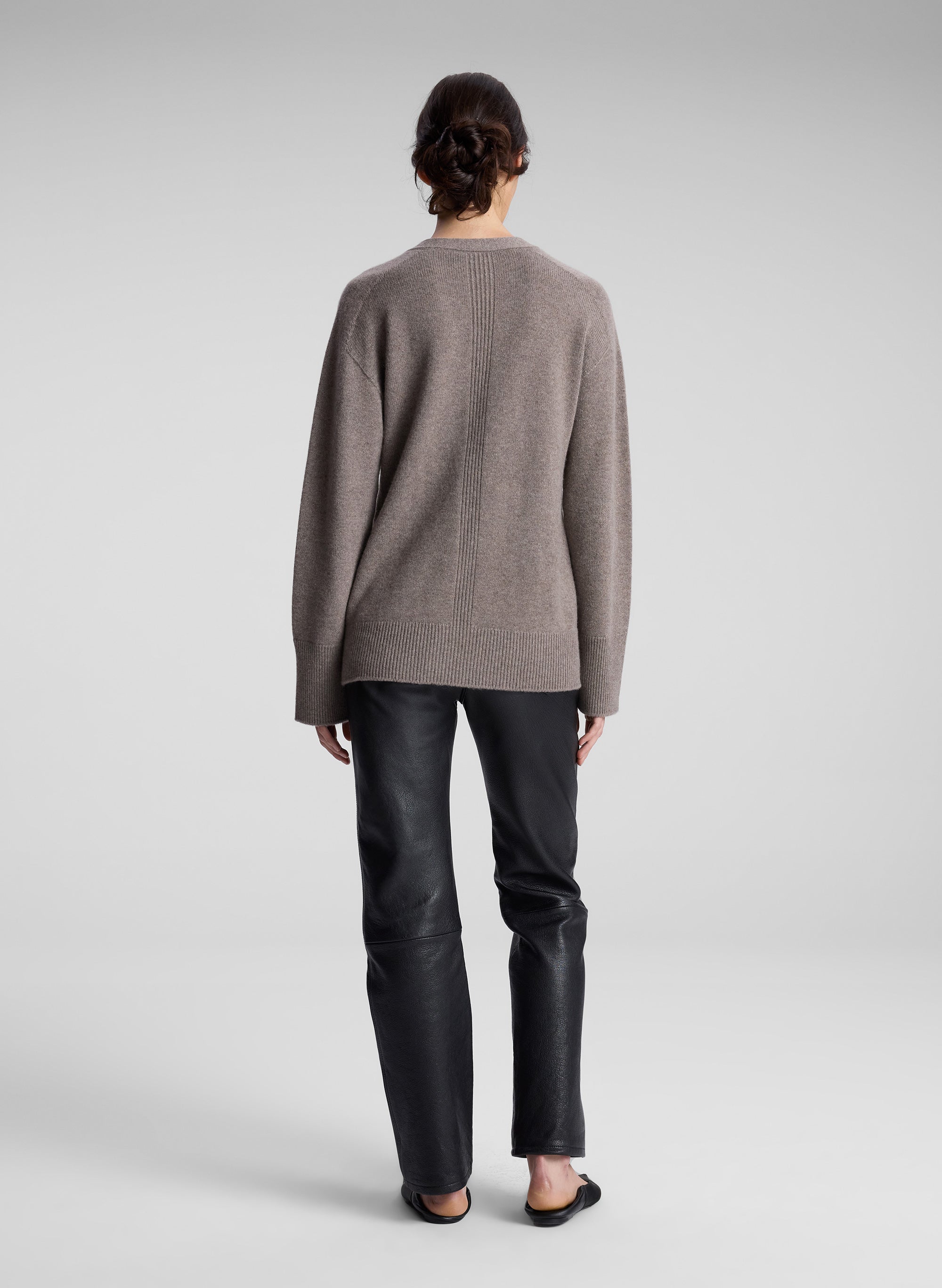 A.L.C wool & cashmere black open on sale back sweater