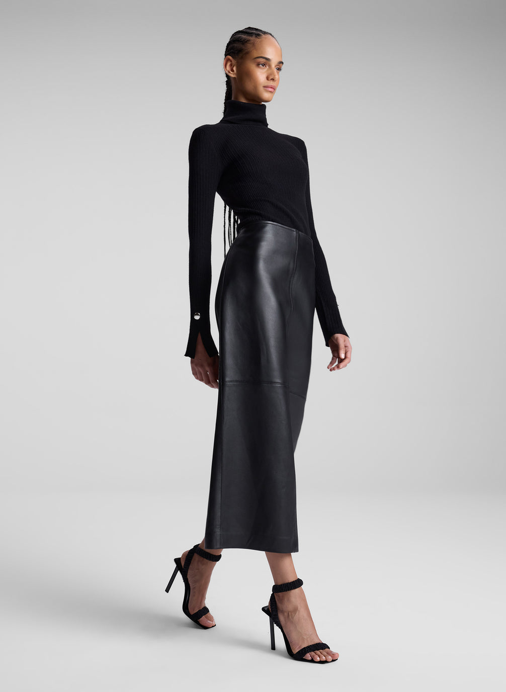 A.L.C. Marta Leather Midi Skirt | ALCltd.com