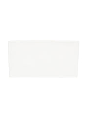 flatlay of white compact knit strapless cropped top