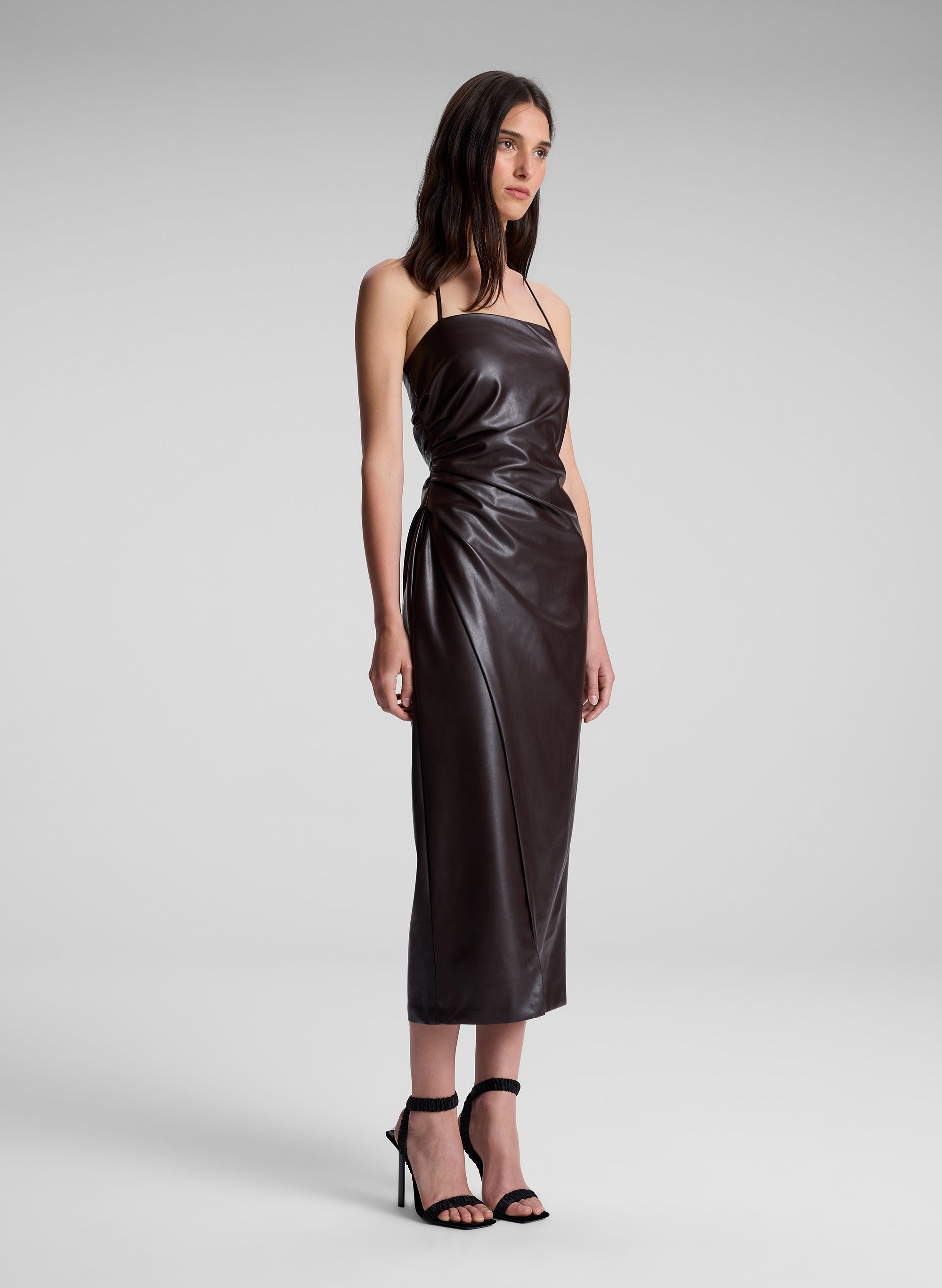 A.L.C. Charlotte Vegan Leather Midi Dress | ALCltd.com