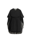 Adela Silk Chiffon Caped Mini Dress