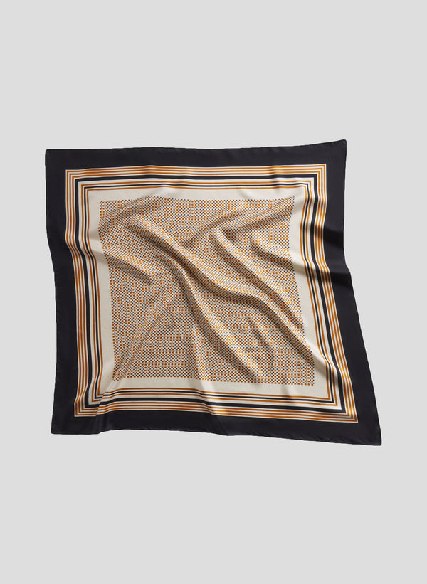 silk scarf with dot pattern