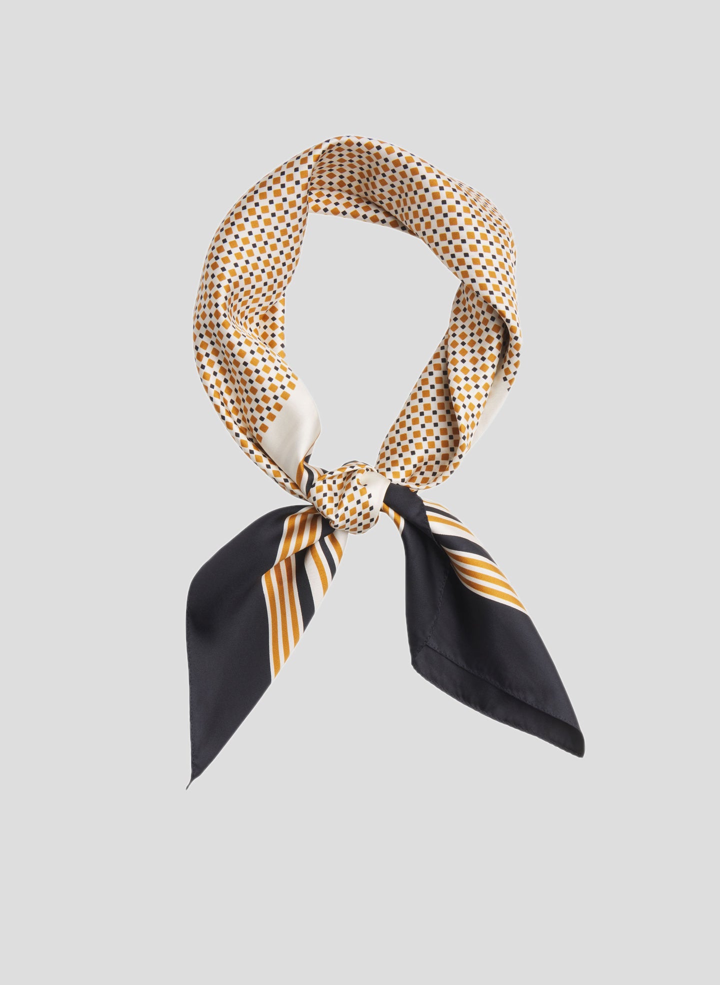 tied silk scarf