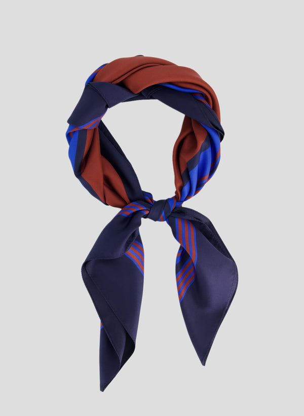 tied silk scarf