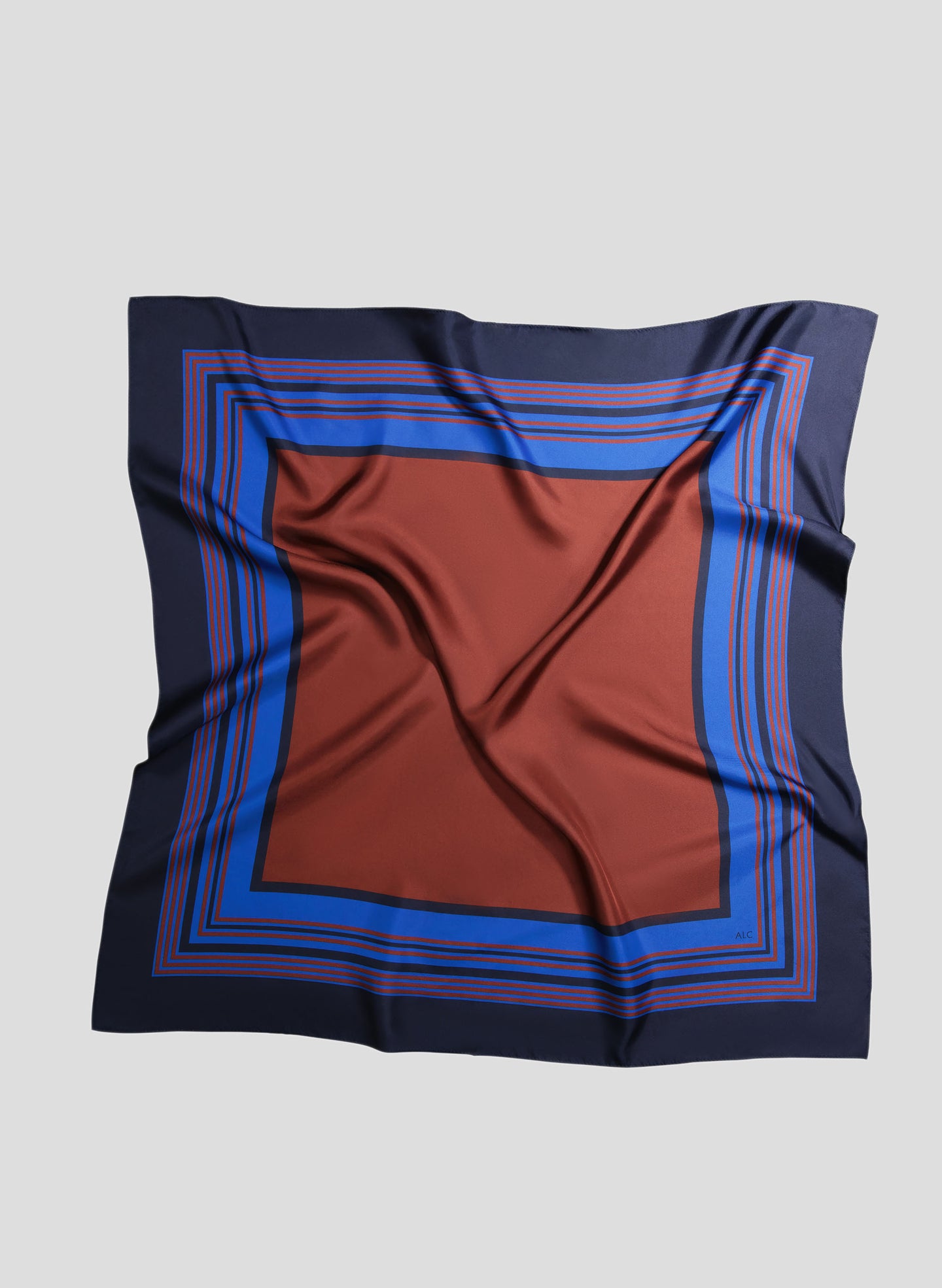 silk scarf with square pattern