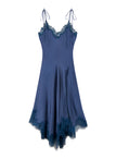 Aleena Satin and Lace Midi Dress