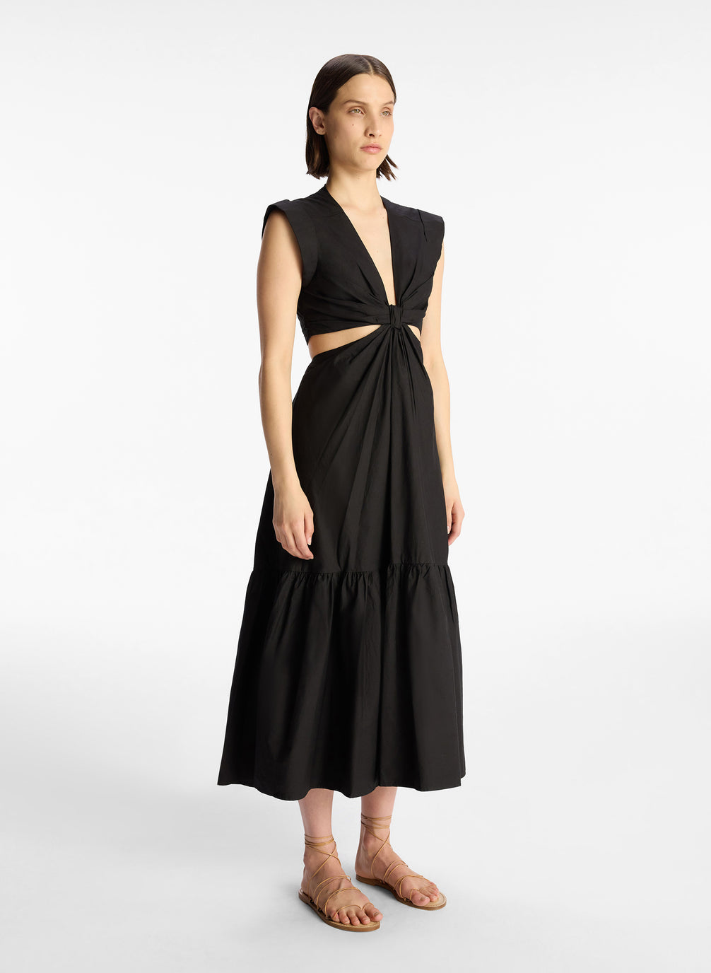 A.L.C Amelie Cotton Midi Dress - Black – Luck Lafayette