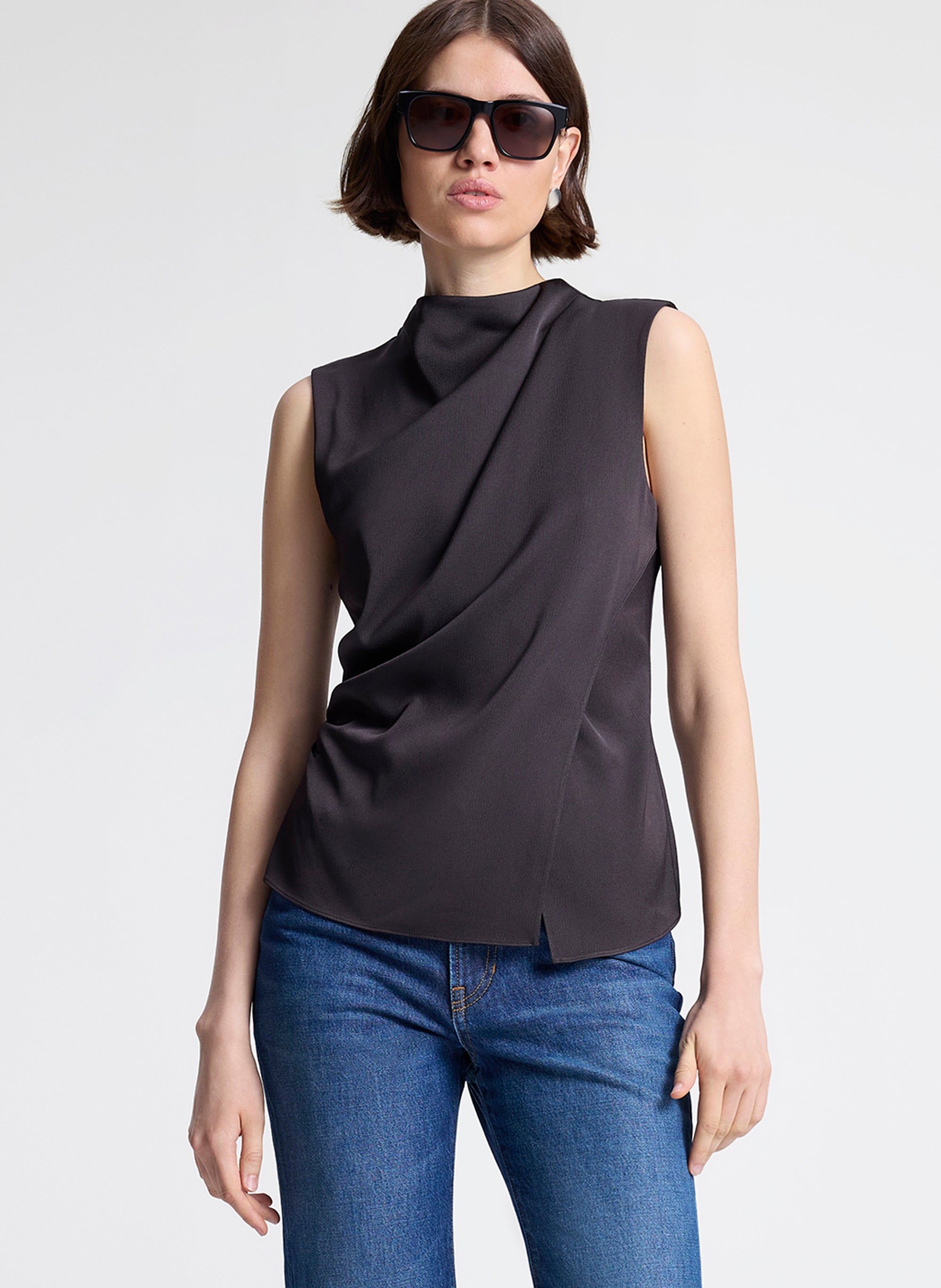 Amira Ruched Sleeveless Top | ALC LTD
