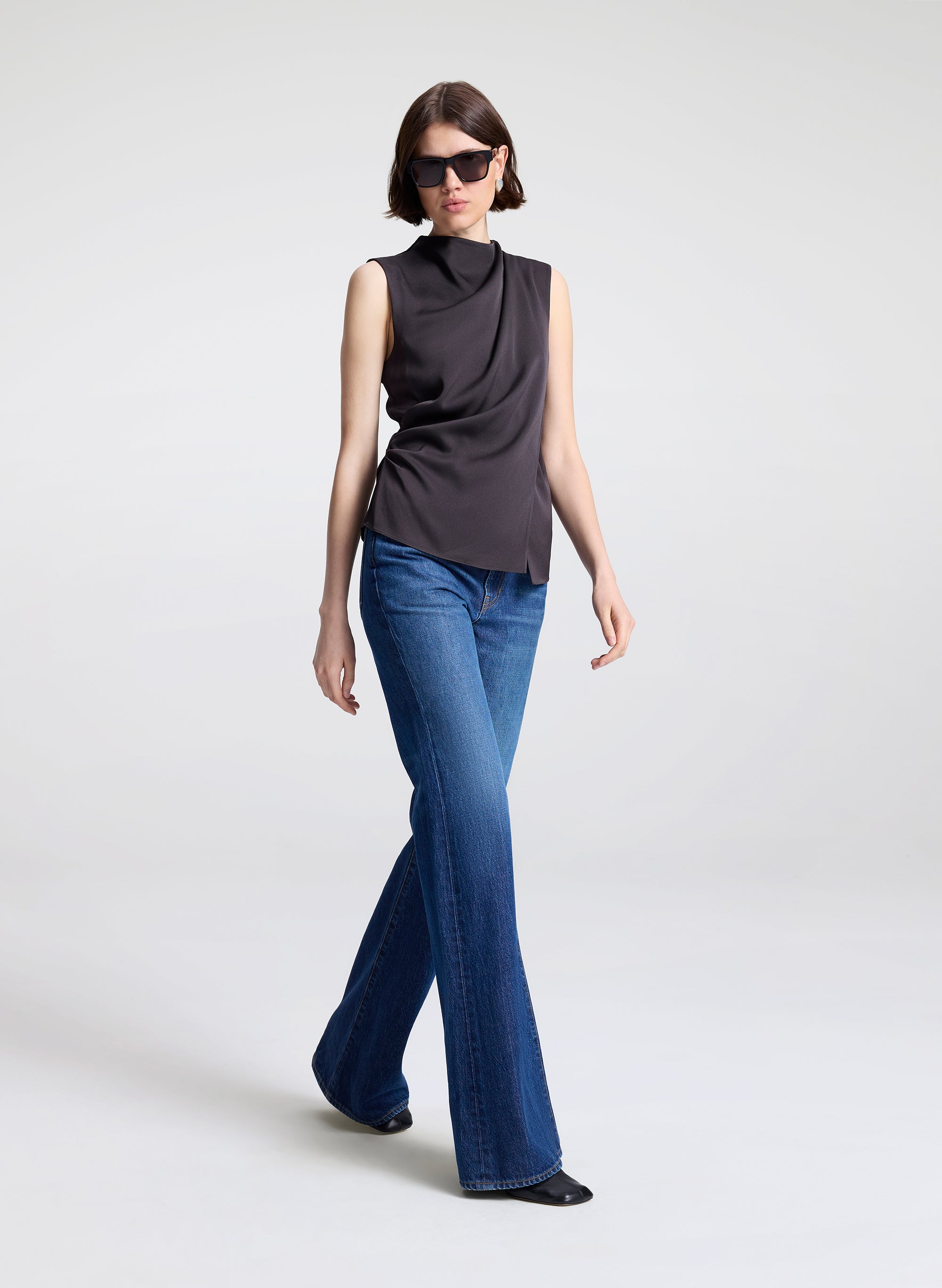 Amira Ruched Sleeveless Top | ALC LTD