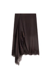 Anais Silk Chiffon and Lace Midi Skirt