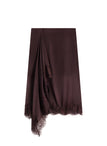 Anais Silk Chiffon and Lace Midi Skirt