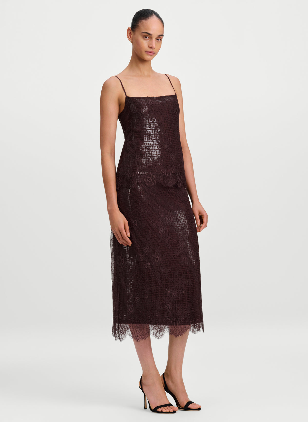 Ariana Sequin and Lace Camisole Top
