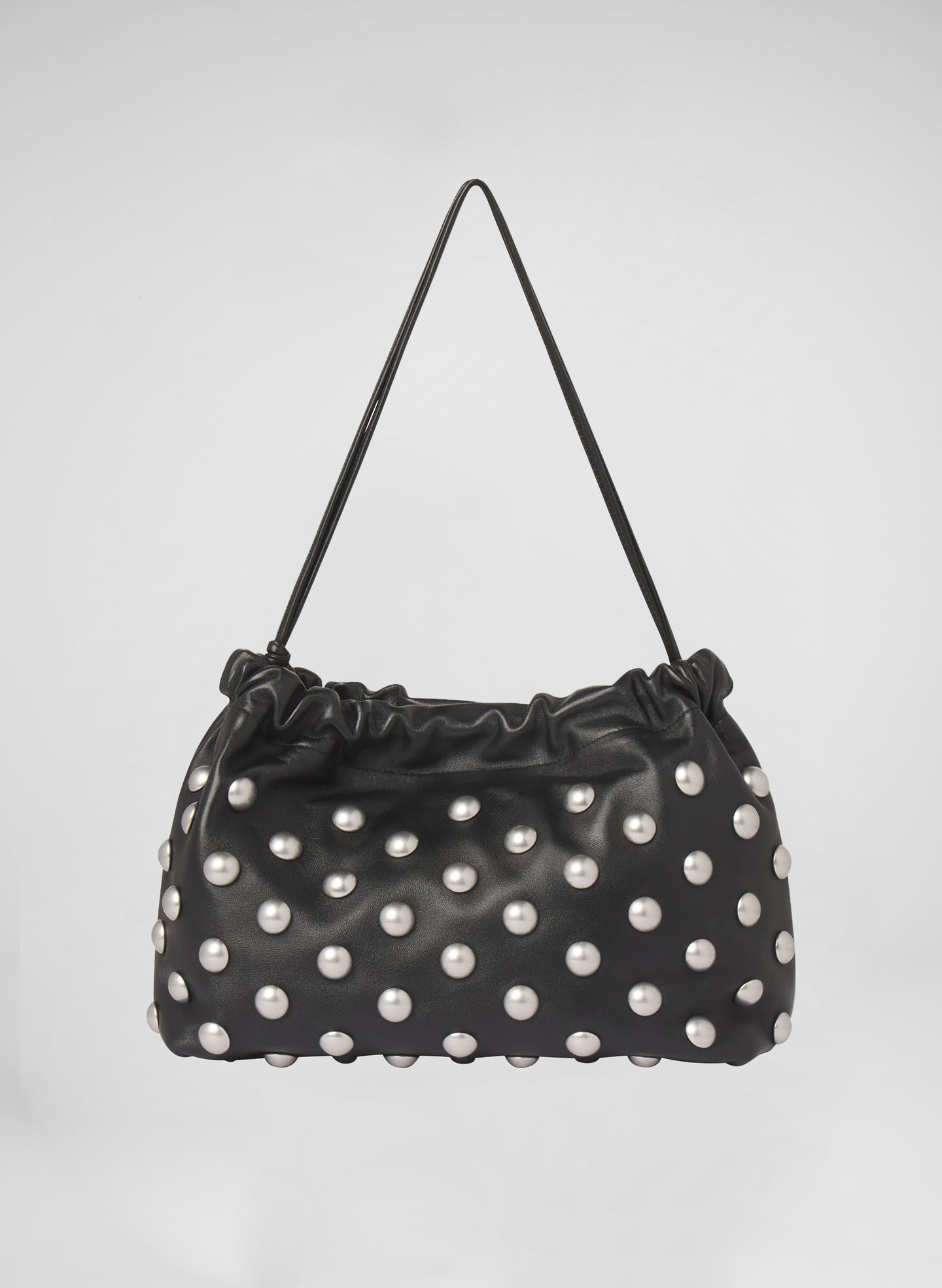 photo of black studded handbag