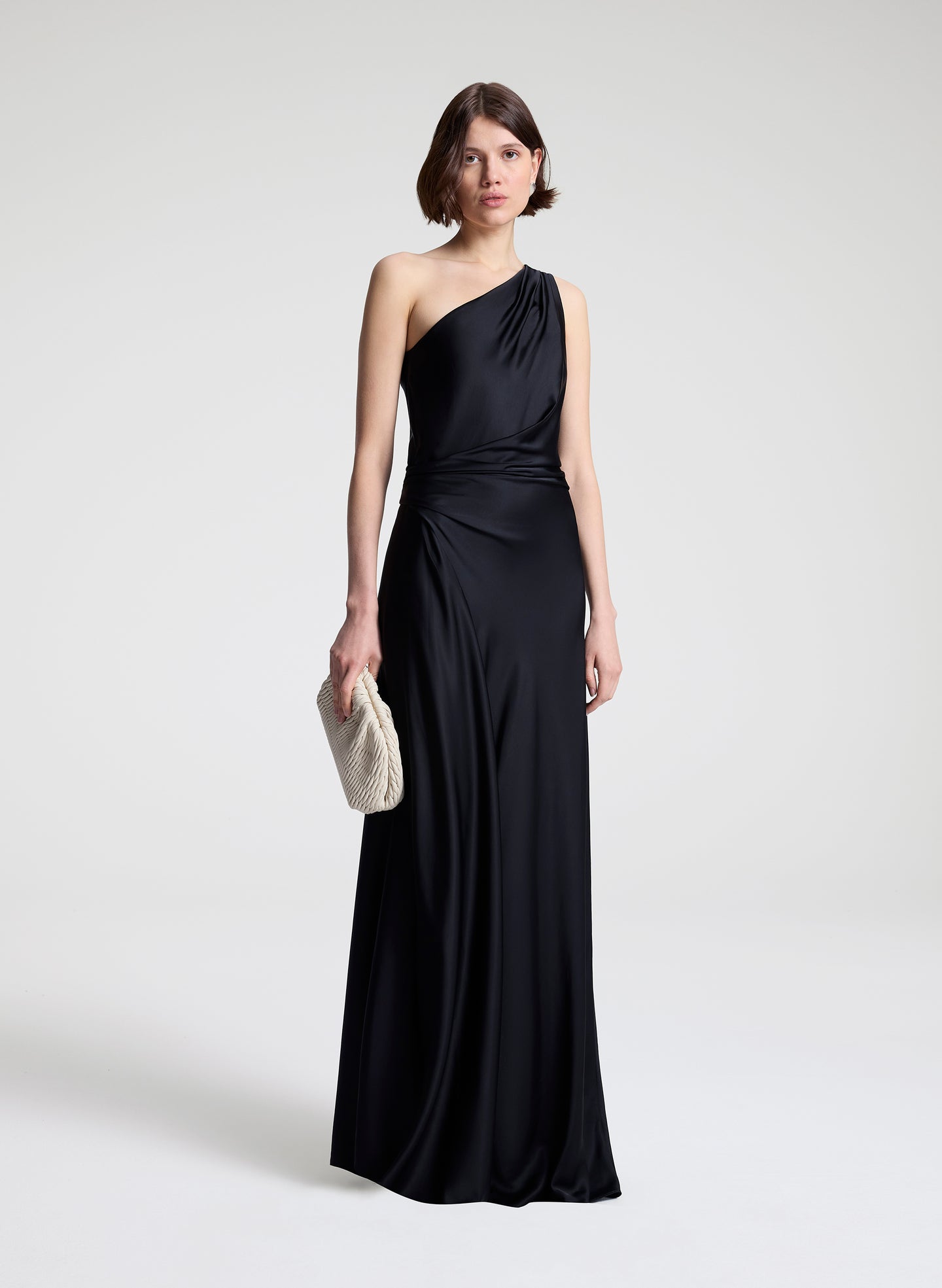 A.L.C. Aster Satin One Shoulder Gown | ALCltd.com A.L.C. Aster Satin One Shoulder Gown | ALCltd.com