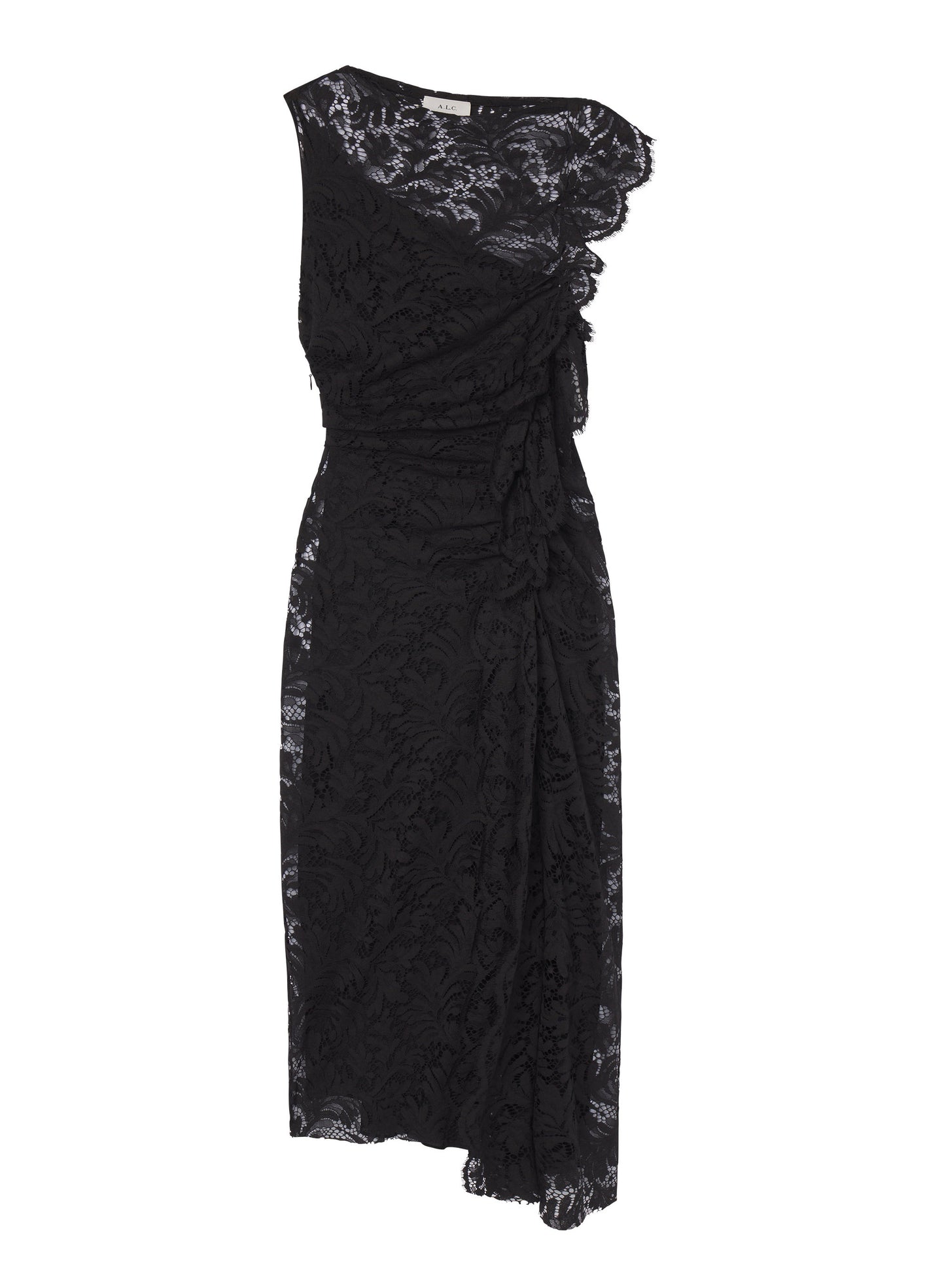 A.L.C. Women's Astrid Lace Midi Dress In Black, Size 6 A.L.C. Women's Astrid Lace Midi Dress In Black, Size 6