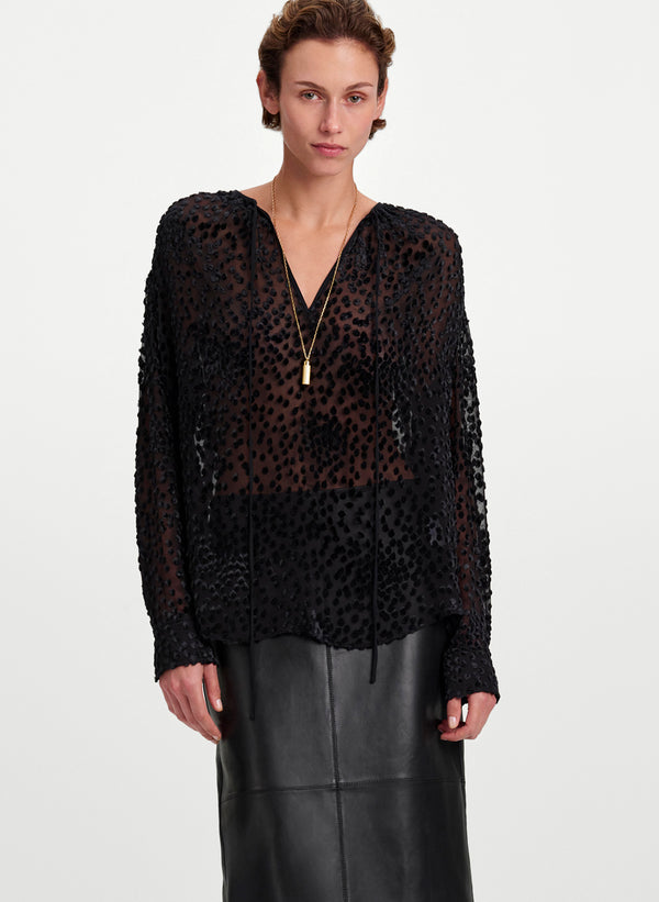 Aurelia Silk Devoré Top