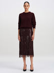 Ava Sequin and Lace Midi Skirt