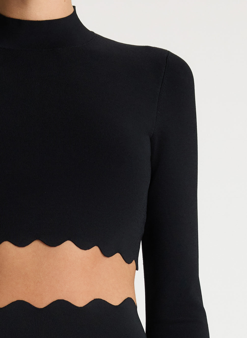 Bea Scalloped Knit Crop Top