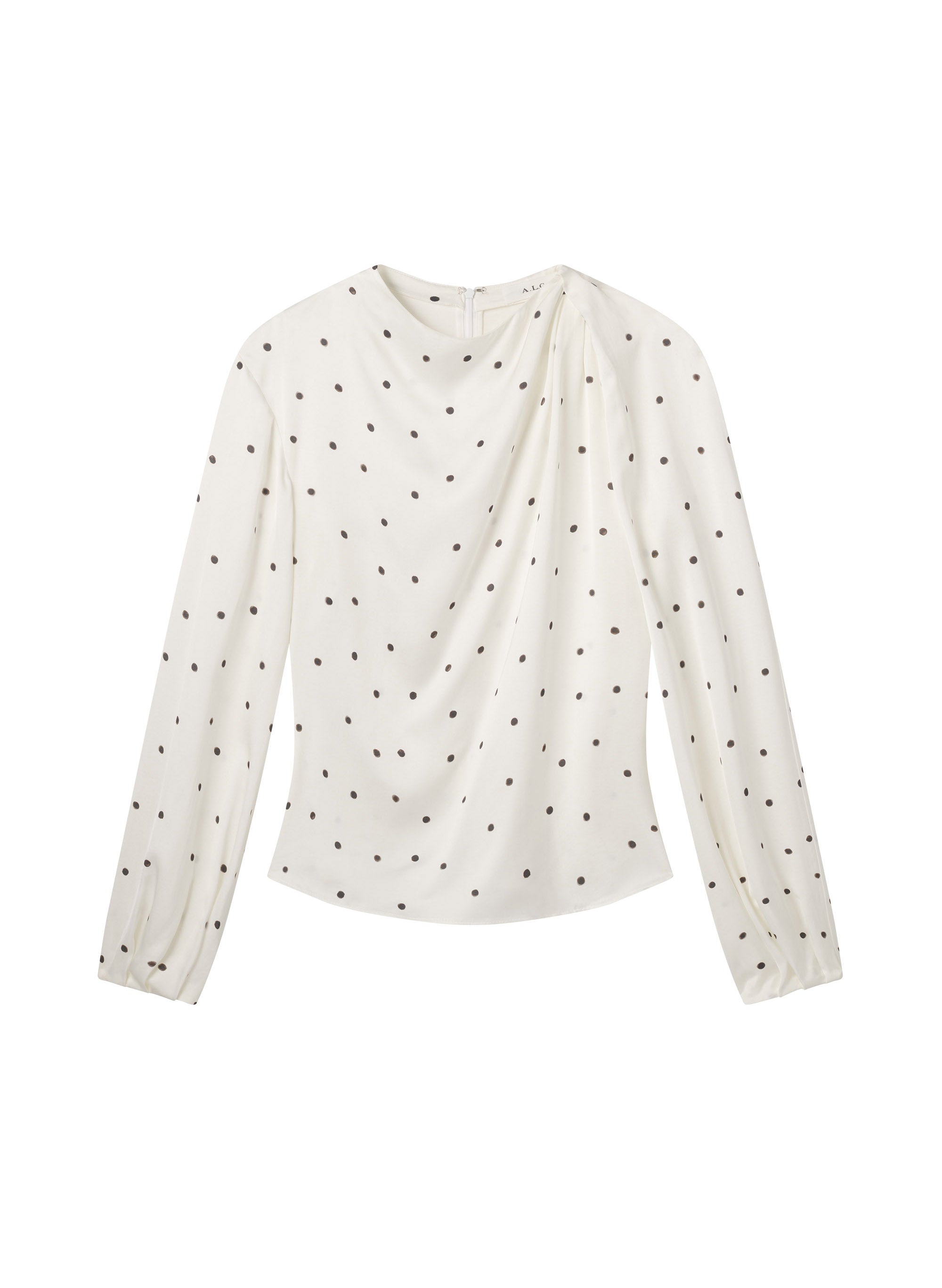 Blaire Polka Dot Satin Top | ALC LTD