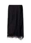 Bree Satin and Lace Midi Skirt
