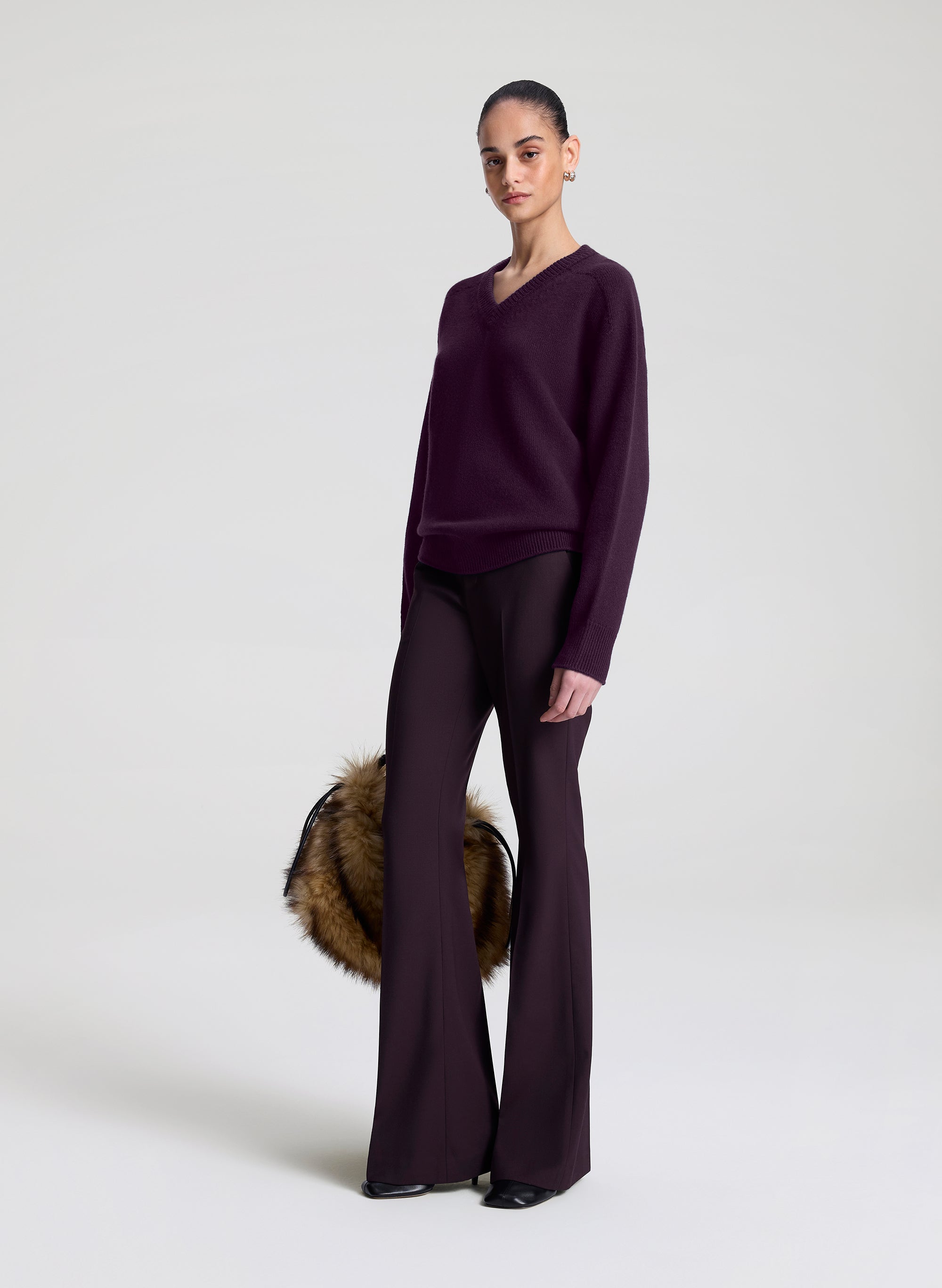 Calven Cashmere V Neck Sweater | ALC LTD