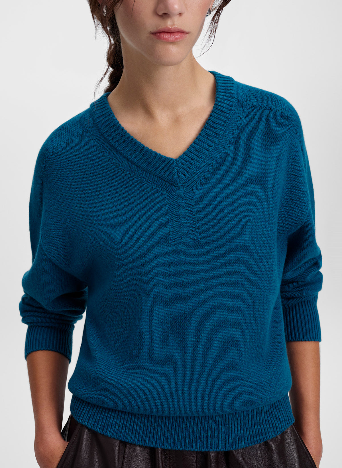 Calven Cashmere V-Neck Sweater