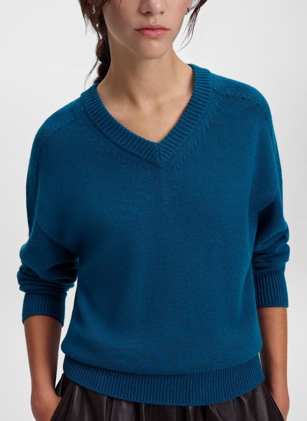 Calven Cashmere V-Neck Sweater