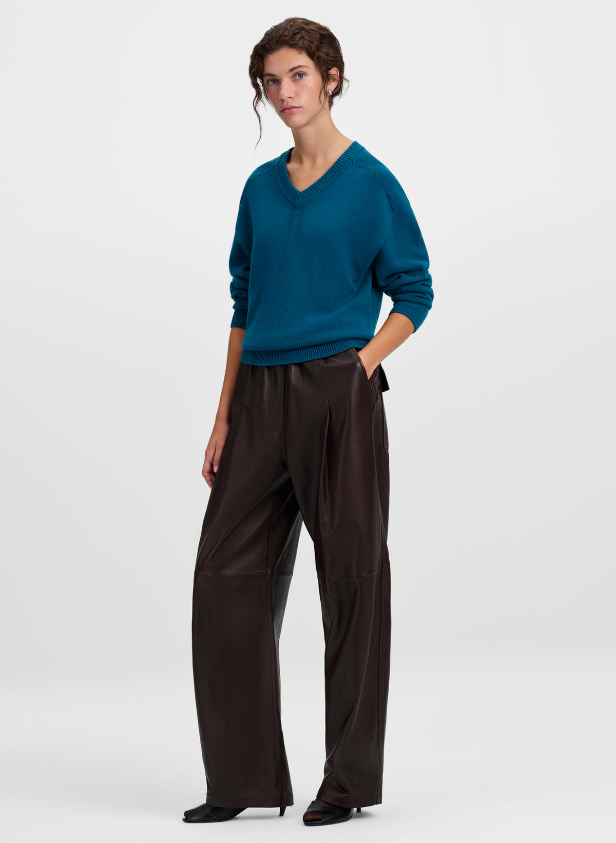 Calven Cashmere V-Neck Sweater