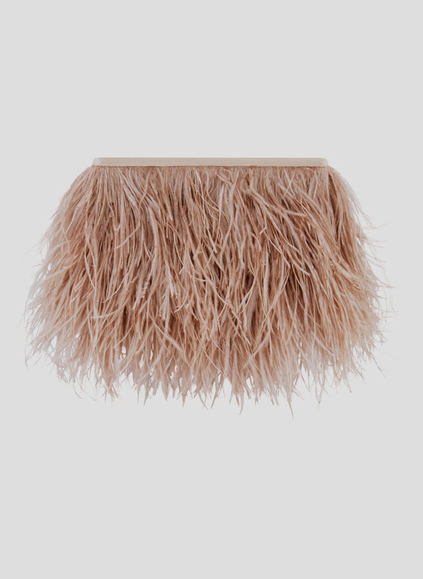 Clarisse Feather Clutch