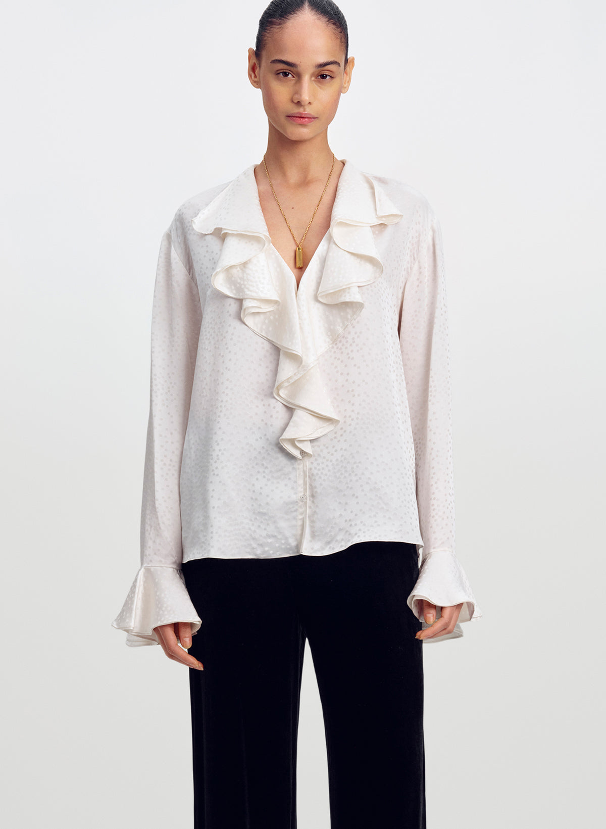 Colette Silk Jacquard Top