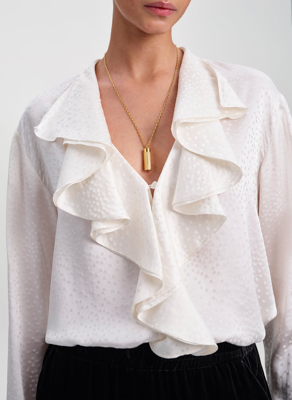 Colette Silk Jacquard Top