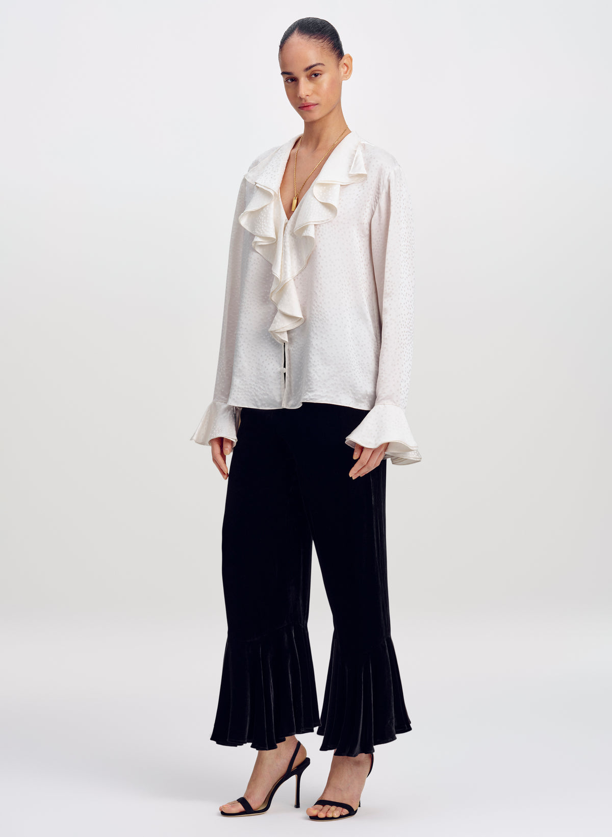 Colette Silk Jacquard Top