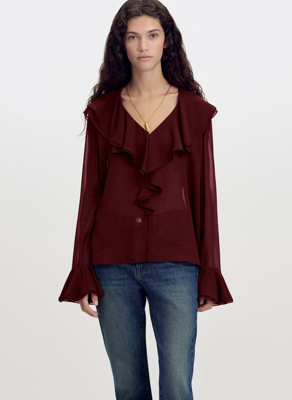 Colette Silk Chiffon Top