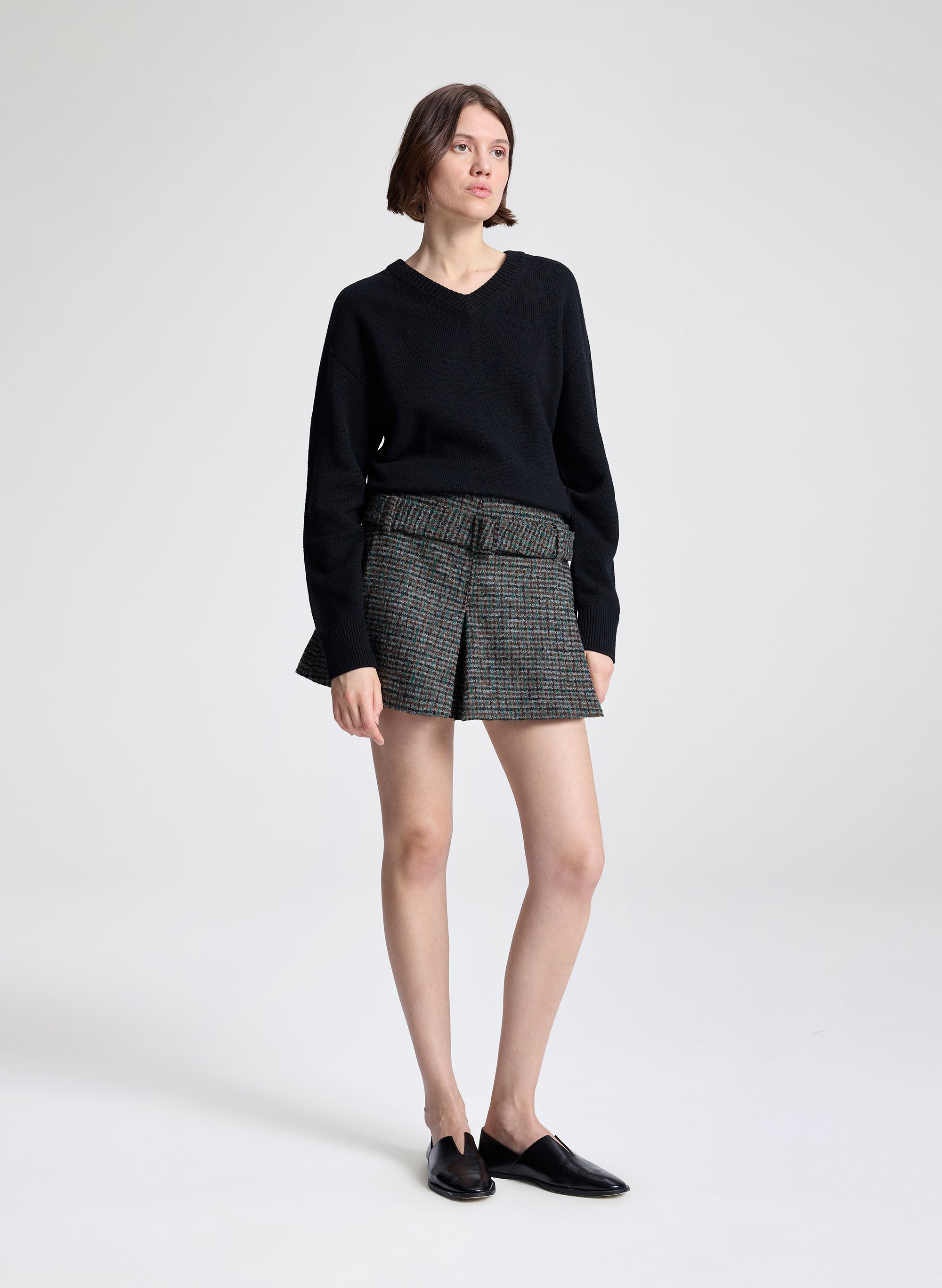 A.L.C. Como Tweed Belted Short | ALCltd.com