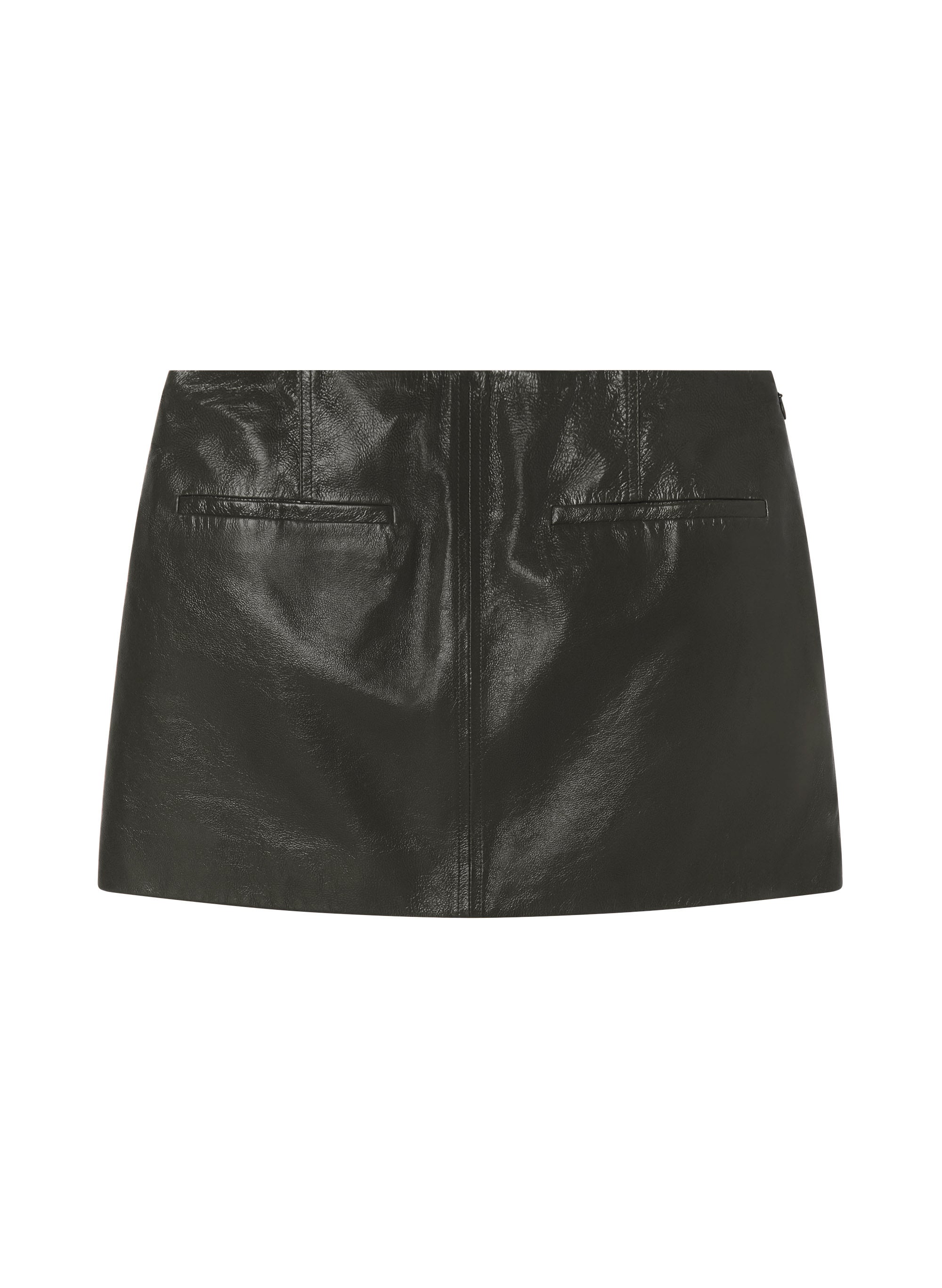 Cowan Glossy Leather Mini Skirt | ALC LTD