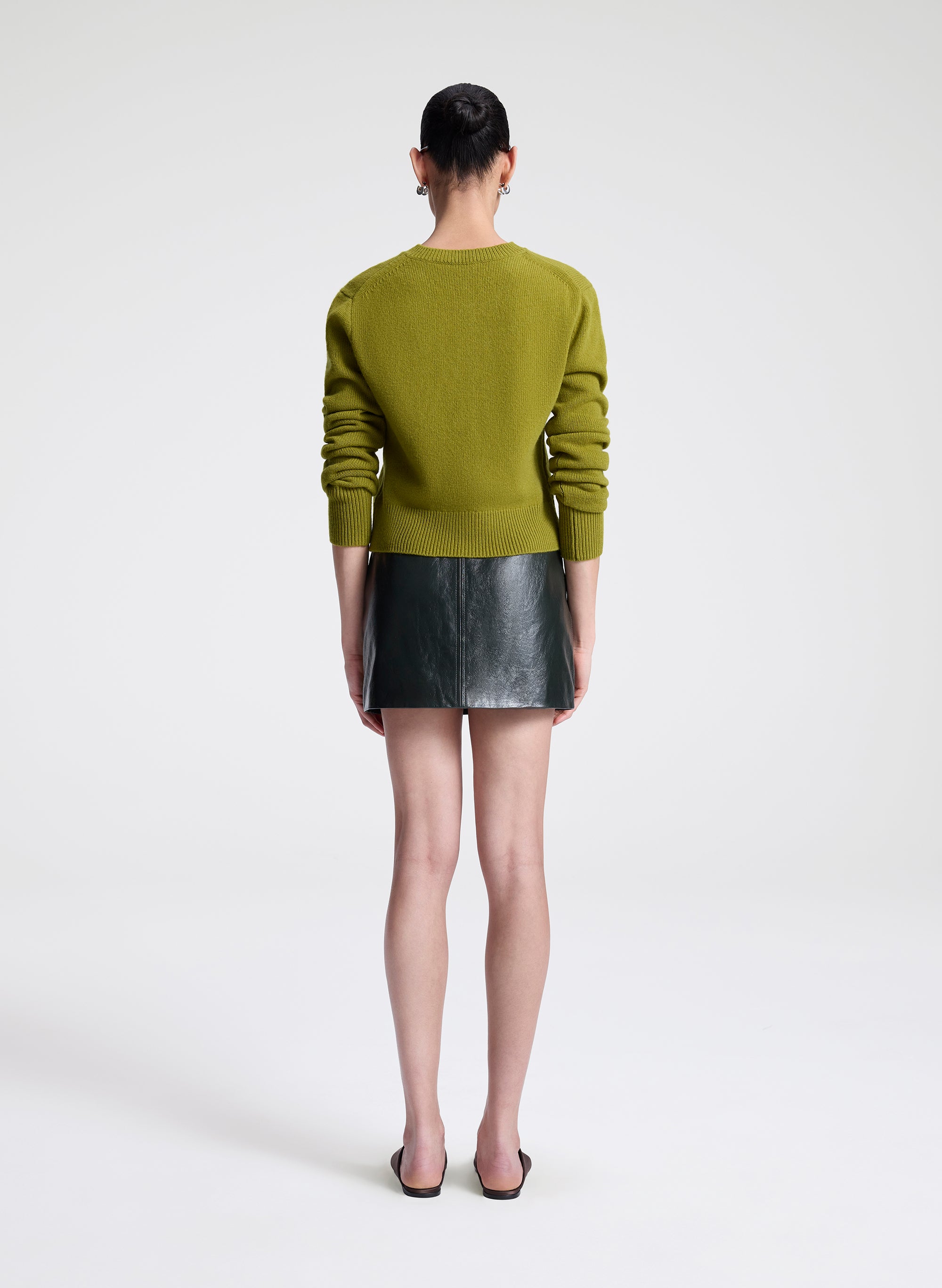 Cowan Glossy Leather Mini Skirt | ALC LTD