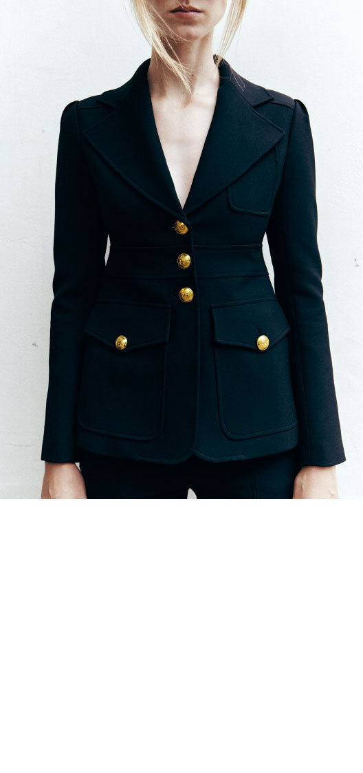 Unbeaten | Navy Fitted Corset Blazer Jacket US 6 / Navy