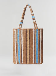woven striped tote