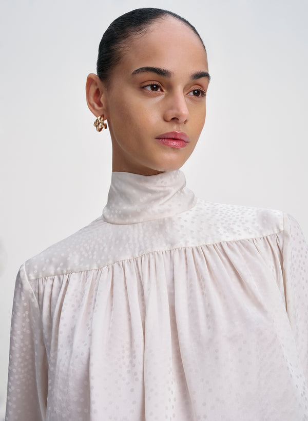 Danielle Silk Jacquard Top
