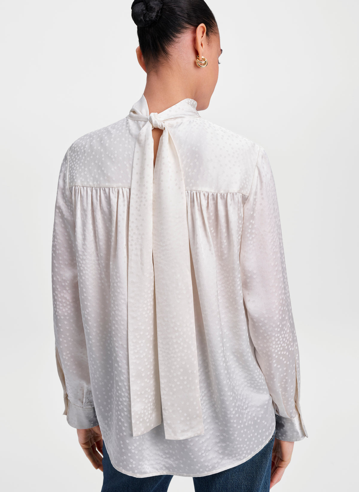 Danielle Silk Jacquard Top