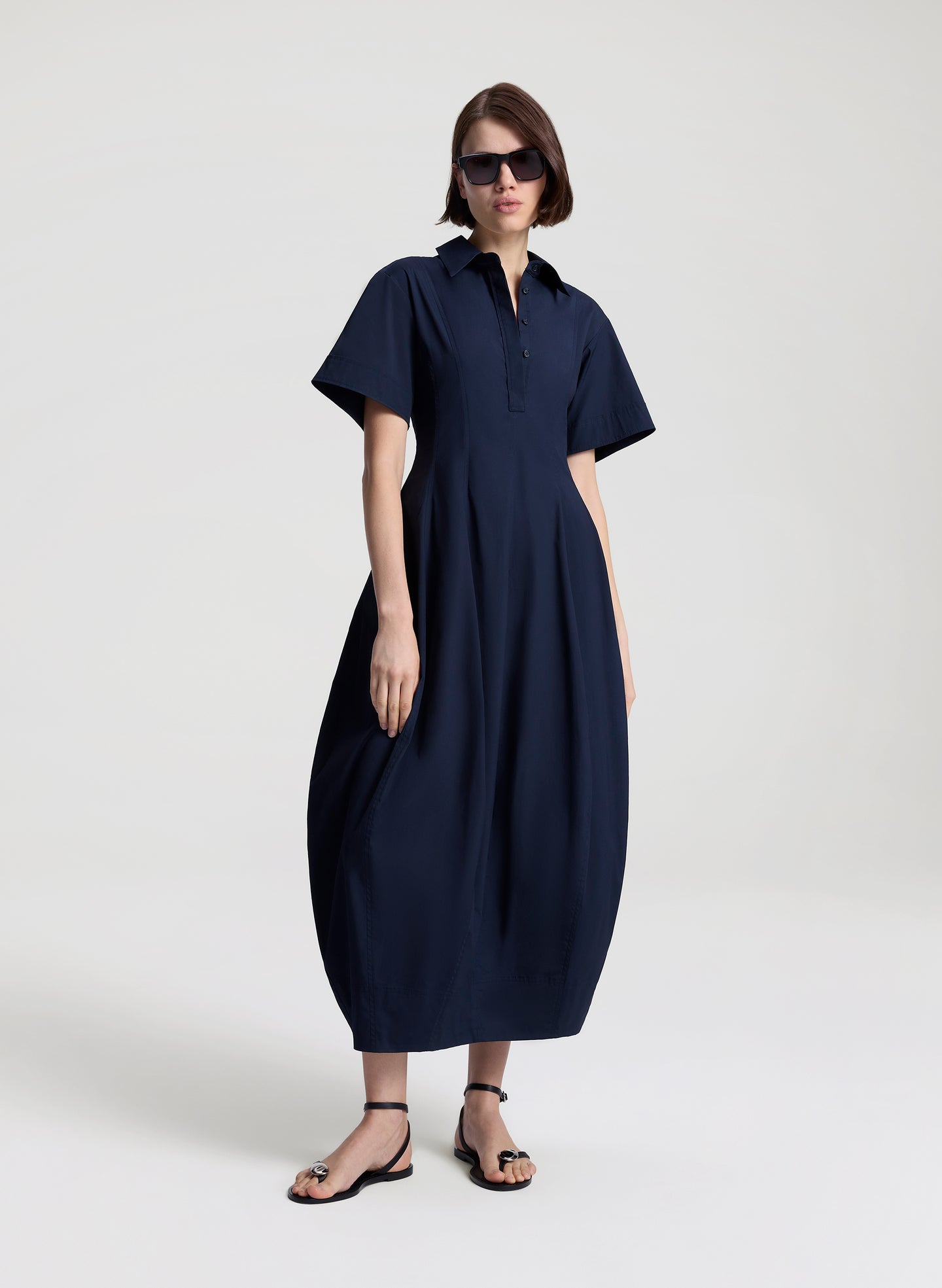 Della Stretch Cotton Midi Dress Della Stretch Cotton Midi Dress
